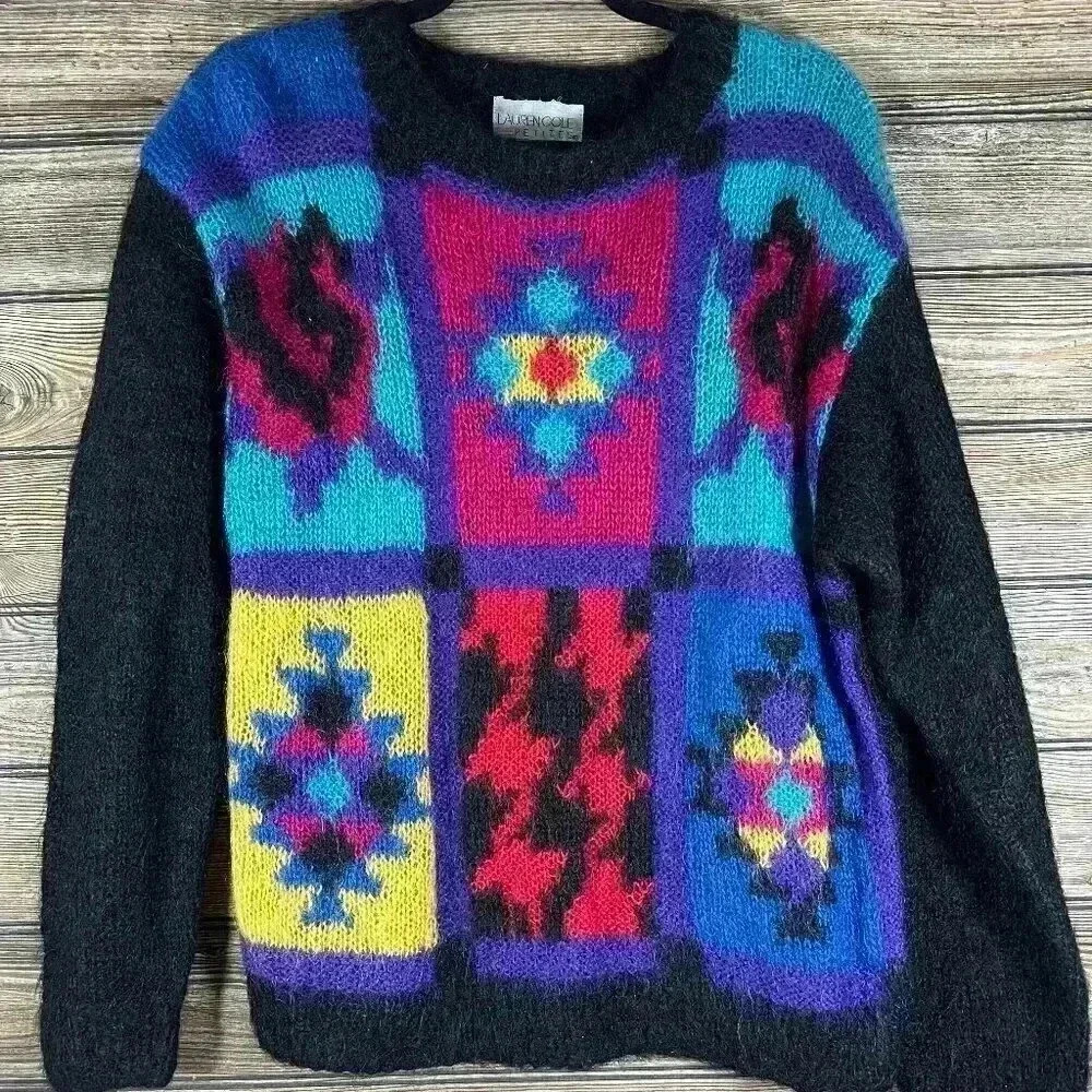 Lauren Cole Petites Vintage Mohair Wool Sweater Size M